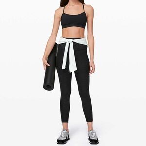 Lululemon Align Pant II 25" Stride Emboss Black Women’s Size 6